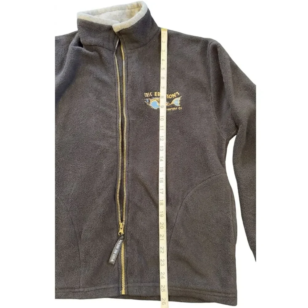 Vintage Eric Ericsson's Restaurant Fleece Jacket Ventura CA Souvenir